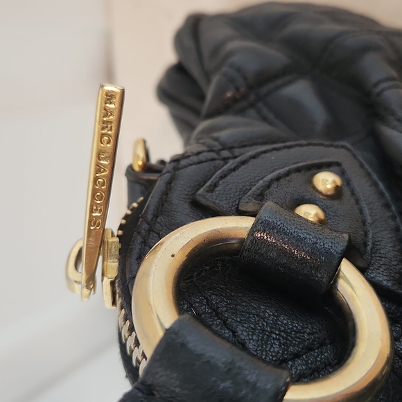 Marc Jacobs quilted leather small Cecilia bag purse black gold chain hardware - Picture 16 of 16